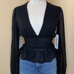 FAVLUX Boutique Shirred Waist L/S Peplum Top. Photo 0