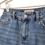 PacSun  Frayed Hem Denim Medium Wash Cut Off Jean Mini Skirt Blue Cotton Size 26 Photo 2