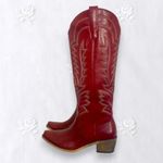 NIB REDTOP Flame Stitched Western Burgundy Red Cowboy Cowgirl Boots US 8.5 Photo 1