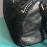 UGG  Sheep Skin Black Top Zip Handbag with Attached Crossbody Strap Photo 7