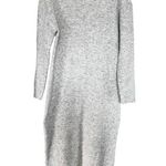 ZARA  Heather Gray Wool V-Neck Long Sleeve Midi Sweater Dress Size Small Photo 0