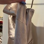 Birdy Grey Lisa Long Bridesmaid Dress In Satin Taupe Photo 5