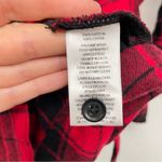 BeachLunchLounge Beach Lunch Loung Black & Red Plaid Button Down Shirt Dress Womens XS Buffalo Photo 5