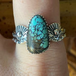 Matrix Turquoise Sterling Silver Ring Size 9 Blue Photo 0