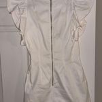 Mabel White Ruffle Pleated Romper Photo 1