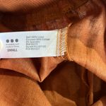 Three Dots NWT  Women's Brown Wide Leg 100% Linen Pant In Color Leather Brown Photo 4