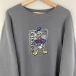 Disney Vintage Light Grey Donald Duck '34 Graphic Crewneck Pullover Sweatshirt Photo 2