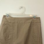MEXX Solid Tan Beige Straight Pencil Work Cotton Knee Length Skirt UK 10 / US 6 Photo 2