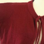 Blakely Vintage 80s Deadstock Burgundy Maroon Short Sleeve Open Cardigan Tassels 18/20 Photo 5