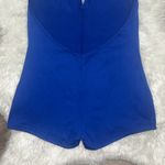 Sexy Open Back Halter Blue Romper Sz S/M Photo 6