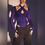 House Of CB  'Angharad' Grape Halterneck Corset Bodysuit NWOT‎ size S D-DD Photo 2