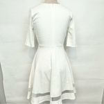Lulus Sheer Factor White Mesh Skater Dress wedding engagement size medium Photo 2