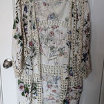 Anthropologie  Let's Get Tropical Crochet Lace Kimono One Size Photo 0