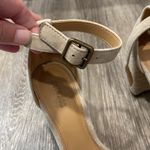 Anthropologie Soludos espadrille woven raffia heel one strap sandals beige tan neutral suede 8 Photo 3