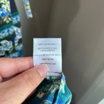 Cara Cara Jazzy Blue Green Print Puff Sleeve Smocked Cotton Midi Dress Sz S Photo 12