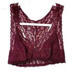 Victoria's Secret VS Lace Bralette X Smaill Pullover Racer Back Burgundy Lined Cup Photo 0