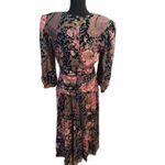 Vintage Dawn Joy Size 9/10 Floral Cottage Prairie V Neck Maxi lace Collar 90's Photo 4