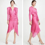 RONNY KOBO Astrid Zebra Print Midi Dress, Pink Size L Photo 8