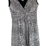 Nanette Lepore Silk Blend Black and White V-Neck Mini Length Dress Size 0 Photo 0