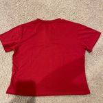 Women's (Junior) Summer Henley Neckline Short Sleeve Crop Top Red Size undefined Photo 7