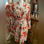 Tahari Floral Romantic Robe with Red Roses Photo 4