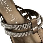 Italian Shoemakers NWOB Bronze Gold Cushioned Sandals with Rhinestone Straps Photo 1