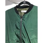 PartySu Green Bomber Jacket Lightweight Zip Up Casual Mens Womens M Size M Photo 1