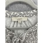 Ann Taylor LOFT  Women's Blouse Pussybow Sleeveless Size XS Geometric RoundNeck Photo 9