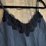 Avec Les Filles  Navy Blue Black Polka Dot Lace Camisole Top Medium Photo 2