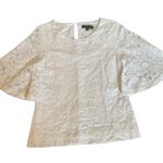 Banana Republic  White Lace Bell Sleeve Top size small Photo 0