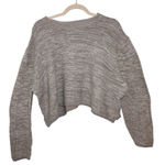 Cotton On  Gray Cropped Oversized Knit Sweater Boxy Slouchy Large Photo 0