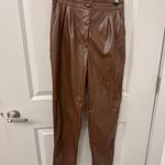 Princess Polly  Brown Leather Pants Photo 0