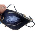 Henri Bendel SoHo Messenger Grey Pebbled Leather Bag Photo 5