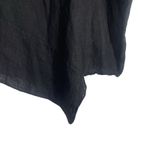 NWT Tina Stephens Made In Italy Black Linen Embroidered Asymmetric Top‎ O/S Size undefined Photo 8