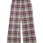 Vintage 70s Sears Purple Plaid Bell Bottom Pants Size 24 Photo 0
