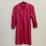 British Mist Hot Pink Belted Trench Raincoat‎ Size 12 Photo 2