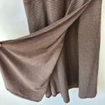 Toad&Co Brown Houndstooth Mini Wrap Dress Short Sleeve Scoop Neck Tie Waist Size XL Photo 5