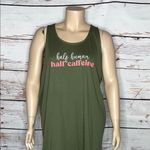 Cacique Sleep by  NWT Size 22/24 Green - Half Human Half Caffeine Knit Tank Top Photo 1