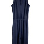 Sundry Ponte Wide Leg Navy Blue Jumpsuit 1 Small 4-6 Pockets Photo 3