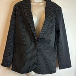 A New Day Black/White Pinstripe One Button Blazer Sz XS NWT MSRP: $40 Photo 3