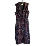 Anthropologie MAEVE jacquard soft stretchy floral dress size 8 Purple Photo 4