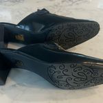 Brighton Tour Mule Black Slip On Heeled Shoe Italy Women's Size 8 EUC Photo 2