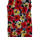 Vintage K.C. Spencer Floral Print Dress Sleeveless Black Red Yellow‎ Size 10 Photo 0