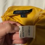 PaperMoon  Womens Camisole Halter Neck Back Tie Crop Top, Yellow, L Photo 2