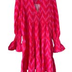 Tuckernuck Pomander Place Hot Pink Ikat Kenzo Dress Women’s Size XS Tiered Photo 3