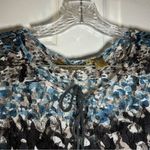 R Cinco Ranch Blue/Brown Lace 3/4 Sleeve Blouse M Size M Photo 3
