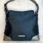 Burberry Black Nylon & Metallic Leather Shoulder Bag Photo 1