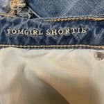 American Eagle  Cut Off Tom Girl Shortie Jean Shorts Womens Size 8 Blue Denim Photo 4