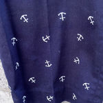 British Khaki  blue pants with anchor design size 14 women's Photo 2