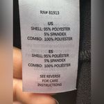 C & E Black V Neck Rectangle Cut Out Back 3/4th Sleeves Sheer Layer Sz M Size M Photo 8